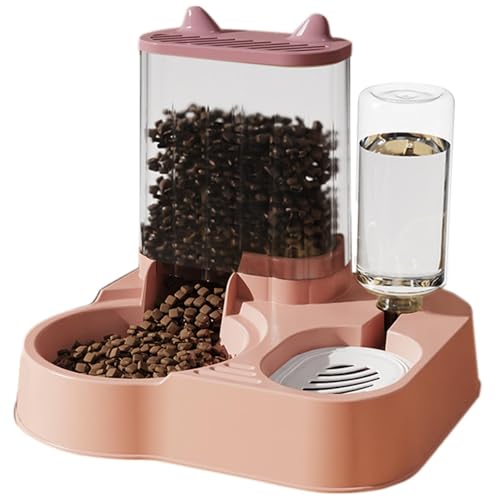 Opilroyn Automatischer Katzenfutterspender, Katzenfutterspender und Wasserspender - Anti-Kipp-Haustierfutterspender, Katzenfutterbehälter,Katzen-Leckerli-Spender, automatischer Futterautomat mit von Opilroyn