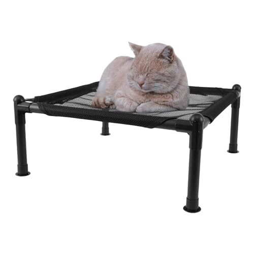 Opilroyn Erhöhtes Hundebett – erhöhtes Hundebett, Outdoor-Haustierbett, Metallrahmen, erhöhtes Haustierbett mit waschbarem Netz, tragbares Hundebett für kleine Hunde und Katzen, für drinnen und Opilroyn Erhöhtes Hundebett – erhöhtes Hundebett, Outdoor-Haustierbett, Metallrahmen, erhöhtes Haustierbett mit waschbarem Netz, tragbares Hundebett für kleine Hunde und Katzen, für drinnen und von Opilroyn