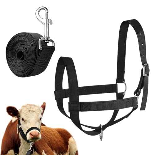 Opilroyn Halter | Führungs Halter und Führstrick | Show Vieh Strapazierfähiges Nylon Verstellbar für Ranch Bauernhof Grünland Ziege Fohlen Lamm von Opilroyn