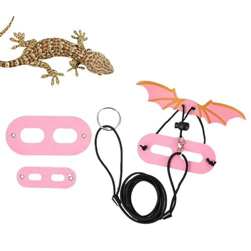 Opilroyn Hundegeschirr und Leine für Bartdrache, , Meerschweinchen, 3 Größen, Lederflügel, Reptilien-Trainingsleine, flexibles Tiergeschirr für Reptilien-Amphibien, , Bartagamone Opilroyn Hundegeschirr und Leine für Bartdrache, , Meerschweinchen, 3 Größen, Lederflügel, Reptilien-Trainingsleine, flexibles Tiergeschirr für Reptilien-Amphibien, , Bartagamone von Opilroyn