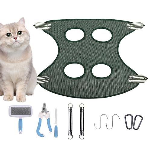 Opilroyn Hundepflege-Geschirr | Haustier-Nageltrimm-Hängematten-Set | Katzennagel-Trimm-Hängematte, Haustier-Nagelfeilbrett-Set für kleine, mittelgroße und große Hunde, Katzen Opilroyn Hundepflege-Geschirr | Haustier-Nageltrimm-Hängematten-Set | Katzennagel-Trimm-Hängematte, Haustier-Nagelfeilbrett-Set für kleine, mittelgroße und große Hunde, Katzen von Opilroyn
