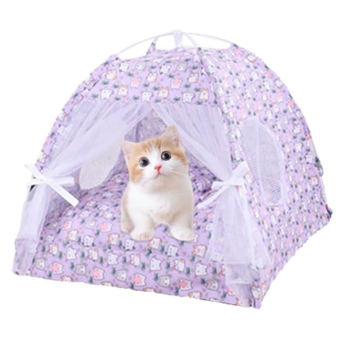 Opilroyn Katzenzelt, Outdoor-Katzenzelt | Tragbare Katzenhöhlen-Spielzelte | Haustier-Sonnenschutz, halbgeschlossenes Haustierhöhlennest mit Blumenmuster, faltbares Hundezeltbett zum Spielen im Innen- Opilroyn Katzenzelt, Outdoor-Katzenzelt | Tragbare Katzenhöhlen-Spielzelte | Haustier-Sonnenschutz, halbgeschlossenes Haustierhöhlennest mit Blumenmuster, faltbares Hundezeltbett zum Spielen im Innen- von Opilroyn