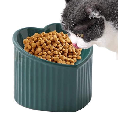 Opilroyn Keramik-Katzennäpfe,Keramik-Katzenfutternapf | Schrägnapf für Futter und Wasser für Haustiere - Erhöhter Futternapf aus Porzellan für mittelgroße und kleine Haustiere von Opilroyn