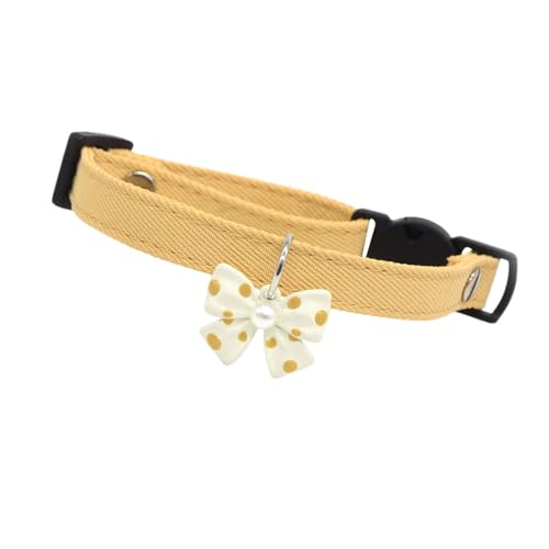 Opilroyn Kleines Haustier-Bowknot-Halsband, Kätzchen-Fliege-Halsband - Verstellbares Welpen-Sicherheitshalsband mit Entriegelungsschnalle,Weiches Hundehalsband aus Baumwolle mit Fliege, von Opilroyn