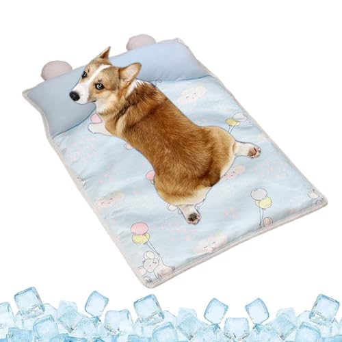 Opilroyn Kühlende Matte für Hunde, kühlendes Kissen mit Kalteffekt für Haustiere, Kaltmatratze mit Kissen für den Innenbereich, für den Außenbereich, für Auto, Post Training Opilroyn Kühlende Matte für Hunde, kühlendes Kissen mit Kalteffekt für Haustiere, Kaltmatratze mit Kissen für den Innenbereich, für den Außenbereich, für Auto, Post Training von Opilroyn