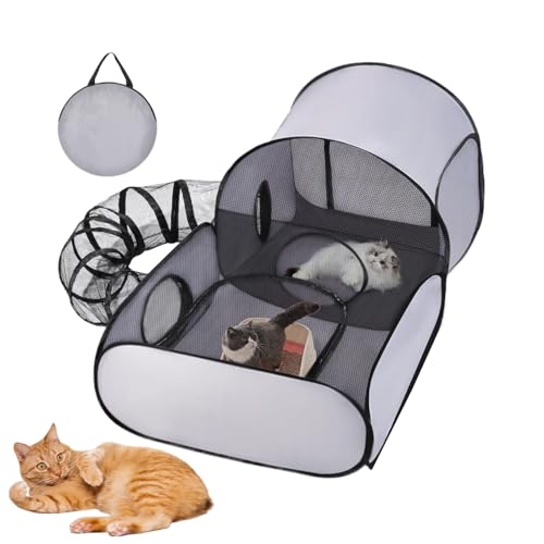 Opilroyn Laufstall für Katzen | Katzengehege Tunnel Hundelaufstall - Faltbares Gehege Haus Interaktives Spielzeug, Übungsspielplatz für Kätzchen, Welpen, Kleintiere Reisen Outdoor Opilroyn Laufstall für Katzen | Katzengehege Tunnel Hundelaufstall - Faltbares Gehege Haus Interaktives Spielzeug, Übungsspielplatz für Kätzchen, Welpen, Kleintiere Reisen Outdoor von Opilroyn