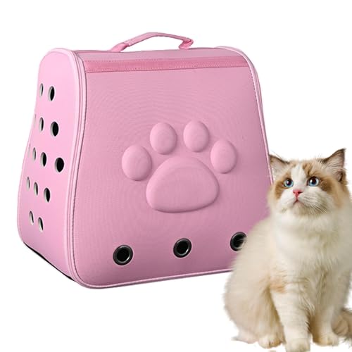 Opilroyn Transportbox für Katzen, Reisebox für Welpen,Tragbare Kätzchentrage | Weiche Haustier-Reisetasche, tragbare, Faltbare Haustier-Reisetasche für Hunde und Katzen von Opilroyn