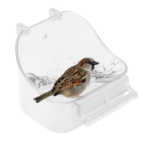 Opilroyn Vogelkäfigwanne - Vogelbad für Haustiere, Vogelbad mit Doppelhaken, Papageienwanne, Vogelbad für Vogelkäfige, für Vögel von Opilroyn
