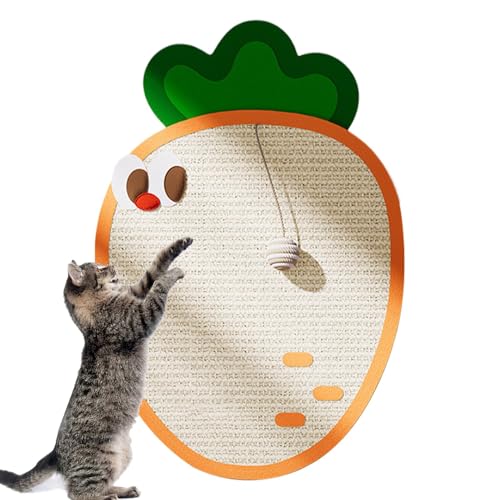 Opilroyn Wandkratzer für Hauskatzen, Karotten-Design, Wandhalterung, Pfotenkratzer, mit Ball, Kätzchen, Kratzkissen, Sofaschutz Opilroyn Wandkratzer für Hauskatzen, Karotten-Design, Wandhalterung, Pfotenkratzer, mit Ball, Kätzchen, Kratzkissen, Sofaschutz von Opilroyn