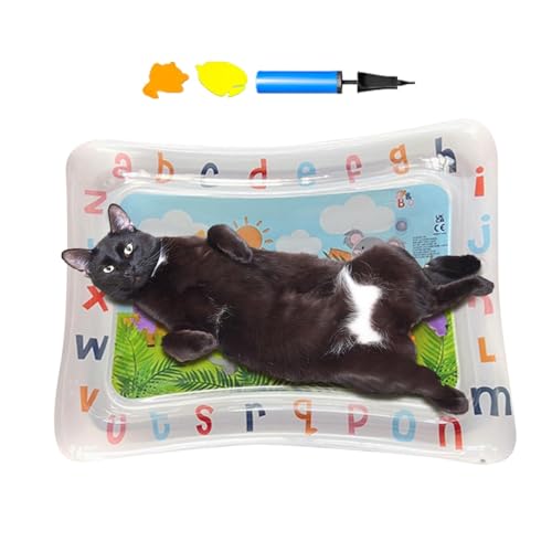 Opilroyn Wassersensorische Spielmatte für Katzen, sensorische Wasserspielmatte für Katzen, aufblasbare Isomatte, interaktives Spielzeug für gelangweilte Indoor-Katzen Opilroyn Wassersensorische Spielmatte für Katzen, sensorische Wasserspielmatte für Katzen, aufblasbare Isomatte, interaktives Spielzeug für gelangweilte Indoor-Katzen von Opilroyn