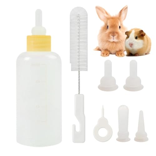 Opilroyn Welpen-Stillflaschen-Set – Fläschchen-Set für kleine Katzen, kleine Tiere, Futternippel mit Flasche für Welpen, Kätzchen Opilroyn Welpen-Stillflaschen-Set – Fläschchen-Set für kleine Katzen, kleine Tiere, Futternippel mit Flasche für Welpen, Kätzchen von Opilroyn