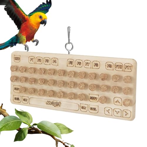 Papageien-Korkspielzeug,Vogel-Korkholzspielzeug,Beißtraining-Vogelspielzeug aus | Vogelsittich-Spielzeug, Papageienkäfig-Zubehör, hängendes Korkspielzeug für Papageien, Lovebird, Nymphensittiche, von Opilroyn