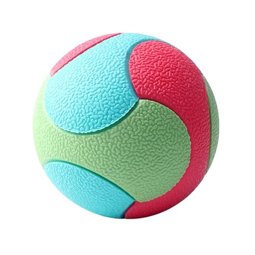 Quietschender Katzenball, Lebensmittelechter Kauball Für Haustiere, Flexibles, Elastisches Kätzchenballspielzeug, Interaktiver, Langlebiger Katzen-Hüpfball, Bissfester Hundegummiball Für Kleine, Mitte von Opilroyn