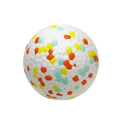 Quietschender Katzenball, Mundreinigungs-Kauball für Haustiere, flexibler Zahnungsball für Hunde, interaktiver, langlebiger Katzen-Hüpfball, leichter Haustier-Gummiball für mittelgroße und große Haust von Opilroyn