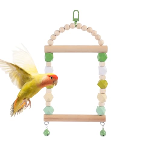 Spielzeug für Wellensittiche für Käfig, Schaukel für Vögel | Schaukel Wellensittich aus | Kausitzstange stehend für Papageien, Zubehör für Vogelkäfig, Halterungen von Opilroyn