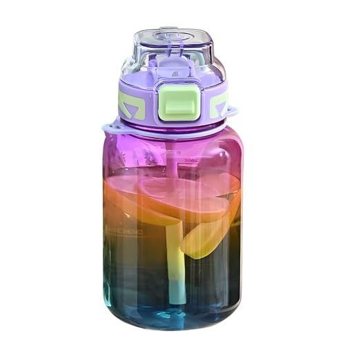 Sportflasche, Trinkflasche mit breiter Öffnung, 1000-ml-Sportflasche mit Strohhalm, spülmaschinenfester Sportbecher, Wasserflasche für Fitnessstudio, Radfahren, Laufen, Joggen, Schule, Outdoor-Fitness Sportflasche, Trinkflasche mit breiter Öffnung, 1000-ml-Sportflasche mit Strohhalm, spülmaschinenfester Sportbecher, Wasserflasche für Fitnessstudio, Radfahren, Laufen, Joggen, Schule, Outdoor-Fitness von Opilroyn