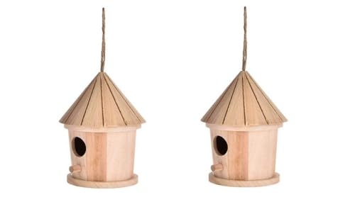 Vogelnest – Kolibri-Haus, 2-teilig, Sitzstangentaschen für Vögel, Kolibri-Nestschaukel aus Holz | Nistplatz von Vögeln zum Aufhängen, Finkensänger, Vogelhaus Vogelnest – Kolibri-Haus, 2-teilig, Sitzstangentaschen für Vögel, Kolibri-Nestschaukel aus Holz | Nistplatz von Vögeln zum Aufhängen, Finkensänger, Vogelhaus von Opilroyn