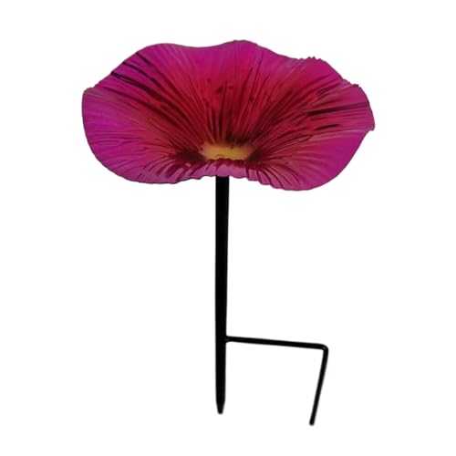 Vogeltränke, Wasserstelle für Vögel, mit Metallstab, dekorativ, in Blumenform, mit Metallspieß, für Gartendekoration und Kolibris Vogeltränke, Wasserstelle für Vögel, mit Metallstab, dekorativ, in Blumenform, mit Metallspieß, für Gartendekoration und Kolibris von Opilroyn