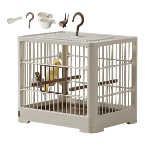 Vogeltransport-Reisekäfig, Vogelkäfige für Sittiche - Tragbarer Vogelbehälter, Vogelreiseträger,Mit Standstange, abnehmbarem Tablett und Hakengriff für Sittiche, Papageien, Papageien und Turteltauben Vogeltransport-Reisekäfig, Vogelkäfige für Sittiche - Tragbarer Vogelbehälter, Vogelreiseträger,Mit Standstange, abnehmbarem Tablett und Hakengriff für Sittiche, Papageien, Papageien und Turteltauben von Opilroyn