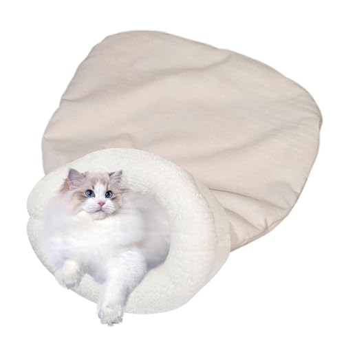 Warmer Schlafsack für Katzen, weicher Schlafsack für Haustiere, bequemes Bett für Hunde, halbgeschlossene Winterhöhle zum Schlafen, Ausruhen, Nickerchen, Entspannen Warmer Schlafsack für Katzen, weicher Schlafsack für Haustiere, bequemes Bett für Hunde, halbgeschlossene Winterhöhle zum Schlafen, Ausruhen, Nickerchen, Entspannen von Opilroyn
