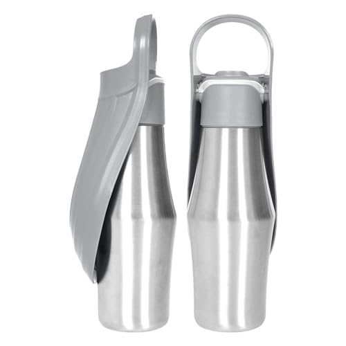 Wasserspender für Hunde – Wasserflasche für Hunde, wasserdichter Wasserspender mit Silikonring, 2-in-1-Hundewassernapf für Welpen, Spaziergang und Wandern Wasserspender für Hunde – Wasserflasche für Hunde, wasserdichter Wasserspender mit Silikonring, 2-in-1-Hundewassernapf für Welpen, Spaziergang und Wandern von Opilroyn