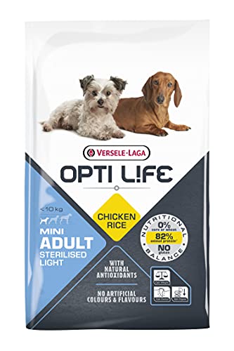 VERSELE-LAGA - Opti Life Adult Light Mini - Trockenfutter für Hunde mit Übergewicht - Kleine Rassen - 7,5kg von Versele-Laga