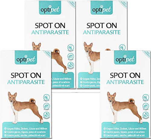 OptiPet Spot On für Hunde 24x1,5ml Pipetten, Hochwirksam bis zu 96 Wochen gegen Milben, Flöhen, Zecken, Läusen von OptiPet