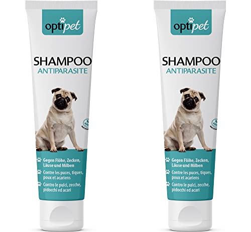 Optipet 2x250ml Anti-Parasiten Shampoo für Hunde gegen Parasiten Flohshampoo Schutz vor Parasiten von Optipet