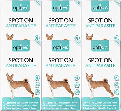 OptiPet Spot On für Hunde 36x1,5ml Pipetten, Hochwirksam bis zu 144 Wochen gegen Milben, Flöhen, Zecken, Läusen von OptiPet