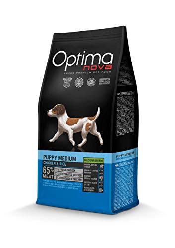 Optima nova - Hundefutter für mittelgroße Welpen Huhn und Reis 12 kg von OPTIMANOVA