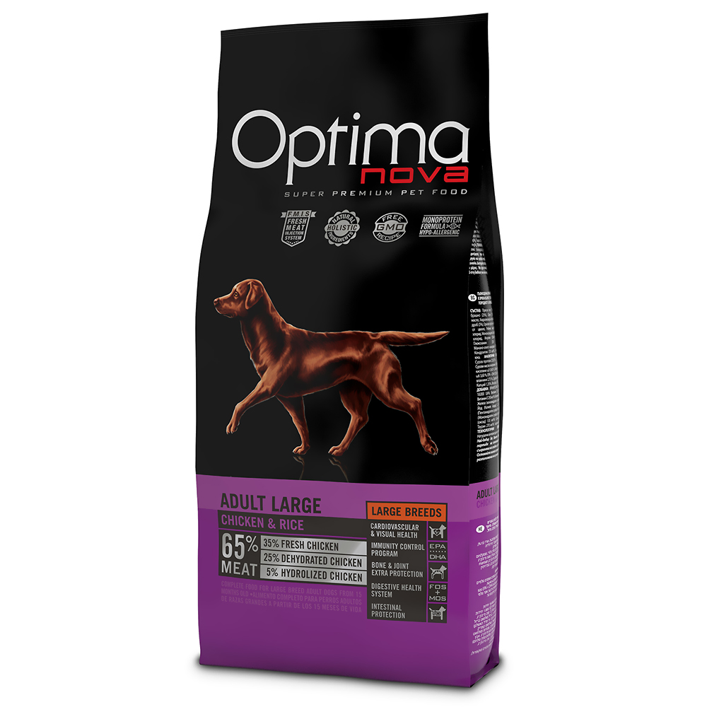 Optimanova Large Adult Huhn & Reis - Sparpaket: 2 x 12 kg Optimanova Large Adult Huhn & Reis - Sparpaket: 2 x 12 kg von Optima