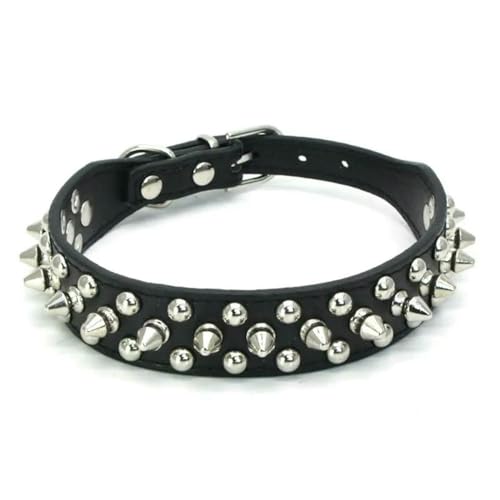 Bissfestes Hundehalsband mit Spikes und Nieten für kleine, mittelgroße und große Hunde, sportlich gepolstert, für Bulldoggen, Mops, Welpen, große Hunde, Haustierbedarf Bissfestes Hundehalsband mit Spikes und Nieten für kleine, mittelgroße und große Hunde, sportlich gepolstert, für Bulldoggen, Mops, Welpen, große Hunde, Haustierbedarf von Optxzn