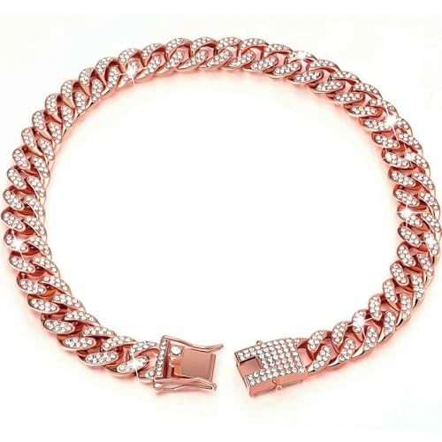 Goldenes Hundehalsband, Hundehalskette, Hip-Hop-Stil, Hundegeschenk, goldene schöne Halskette Goldenes Hundehalsband, Hundehalskette, Hip-Hop-Stil, Hundegeschenk, goldene schöne Halskette von Optxzn