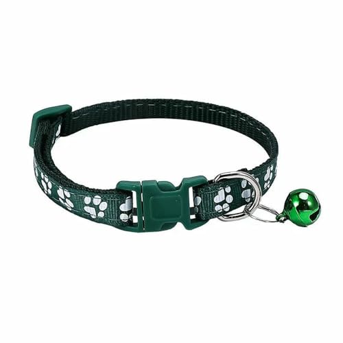 Haustierhalsband mit Glöckchen, Cartoon-Fußabdruck, buntes Hunde-/Welpen-/Katzen-Zubehör, Kätzchenhalsband, verstellbar, Sicherheitsglockenring, Halskette für Haustiere Haustierhalsband mit Glöckchen, Cartoon-Fußabdruck, buntes Hunde-/Welpen-/Katzen-Zubehör, Kätzchenhalsband, verstellbar, Sicherheitsglockenring, Halskette für Haustiere von Optxzn