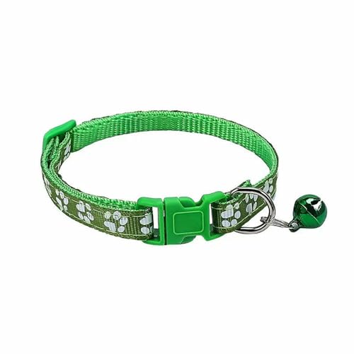 Haustierhalsband mit Glöckchen, Cartoon-Fußabdruck, buntes Hunde-/Welpen-/Katzen-Zubehör, Kätzchenhalsband, verstellbar, Sicherheitsglockenring, Halskette für Haustiere Haustierhalsband mit Glöckchen, Cartoon-Fußabdruck, buntes Hunde-/Welpen-/Katzen-Zubehör, Kätzchenhalsband, verstellbar, Sicherheitsglockenring, Halskette für Haustiere von Optxzn