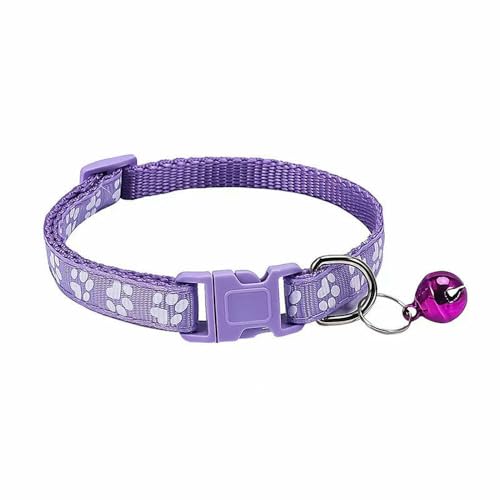 Haustierhalsband mit Glöckchen, Cartoon-Fußabdruck, buntes Hunde-/Welpen-/Katzen-Zubehör, Kätzchenhalsband, verstellbar, Sicherheitsglockenring, Halskette für Haustiere Haustierhalsband mit Glöckchen, Cartoon-Fußabdruck, buntes Hunde-/Welpen-/Katzen-Zubehör, Kätzchenhalsband, verstellbar, Sicherheitsglockenring, Halskette für Haustiere von Optxzn