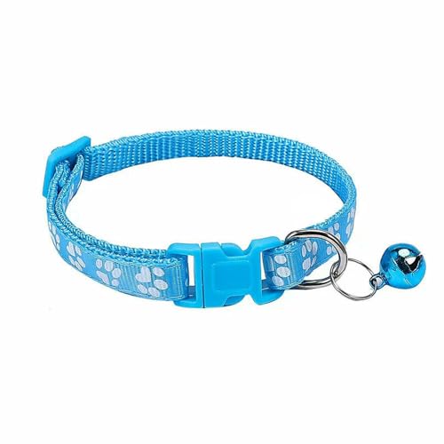 Haustierhalsband mit Glöckchen, Cartoon-Fußabdruck, buntes Hunde-/Welpen-/Katzen-Zubehör, Kätzchenhalsband, verstellbar, Sicherheitsglockenring, Halskette für Haustiere Haustierhalsband mit Glöckchen, Cartoon-Fußabdruck, buntes Hunde-/Welpen-/Katzen-Zubehör, Kätzchenhalsband, verstellbar, Sicherheitsglockenring, Halskette für Haustiere von Optxzn