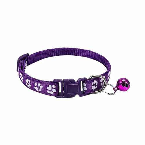 Haustierhalsband mit Glöckchen, Cartoon-Fußabdruck, buntes Hunde-/Welpen-/Katzen-Zubehör, Kätzchenhalsband, verstellbar, Sicherheitsglockenring, Halskette für Haustiere Haustierhalsband mit Glöckchen, Cartoon-Fußabdruck, buntes Hunde-/Welpen-/Katzen-Zubehör, Kätzchenhalsband, verstellbar, Sicherheitsglockenring, Halskette für Haustiere von Optxzn