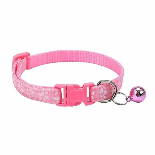 Haustierhalsband mit Glöckchen, Cartoon-Fußabdruck, buntes Hunde-/Welpen-/Katzen-Zubehör, Kätzchenhalsband, verstellbar, Sicherheitsglockenring, Halskette für Haustiere Haustierhalsband mit Glöckchen, Cartoon-Fußabdruck, buntes Hunde-/Welpen-/Katzen-Zubehör, Kätzchenhalsband, verstellbar, Sicherheitsglockenring, Halskette für Haustiere von Optxzn