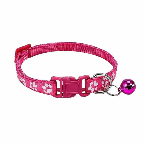 Haustierhalsband mit Glöckchen, Cartoon-Fußabdruck, buntes Hunde-/Welpen-/Katzen-Zubehör, Kätzchenhalsband, verstellbar, Sicherheitsglockenring, Halskette für Haustiere Haustierhalsband mit Glöckchen, Cartoon-Fußabdruck, buntes Hunde-/Welpen-/Katzen-Zubehör, Kätzchenhalsband, verstellbar, Sicherheitsglockenring, Halskette für Haustiere von Optxzn