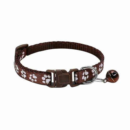 Haustierhalsband mit Glöckchen, Cartoon-Fußabdruck, buntes Hunde-/Welpen-/Katzen-Zubehör, Kätzchenhalsband, verstellbar, Sicherheitsglockenring, Halskette für Haustiere Haustierhalsband mit Glöckchen, Cartoon-Fußabdruck, buntes Hunde-/Welpen-/Katzen-Zubehör, Kätzchenhalsband, verstellbar, Sicherheitsglockenring, Halskette für Haustiere von Optxzn