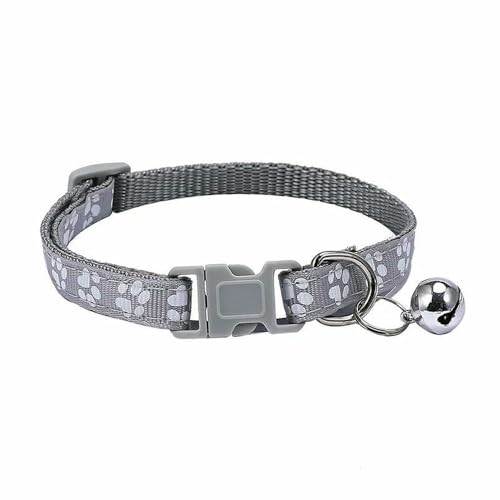 Haustierhalsband mit Glöckchen, Cartoon-Fußabdruck, buntes Hunde-/Welpen-/Katzen-Zubehör, Kätzchenhalsband, verstellbar, Sicherheitsglockenring, Halskette für Haustiere Haustierhalsband mit Glöckchen, Cartoon-Fußabdruck, buntes Hunde-/Welpen-/Katzen-Zubehör, Kätzchenhalsband, verstellbar, Sicherheitsglockenring, Halskette für Haustiere von Optxzn