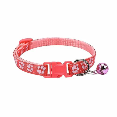 Haustierhalsband mit Glöckchen, Cartoon-Fußabdruck, buntes Hunde-/Welpen-/Katzen-Zubehör, Kätzchenhalsband, verstellbar, Sicherheitsglockenring, Halskette für Haustiere Haustierhalsband mit Glöckchen, Cartoon-Fußabdruck, buntes Hunde-/Welpen-/Katzen-Zubehör, Kätzchenhalsband, verstellbar, Sicherheitsglockenring, Halskette für Haustiere von Optxzn