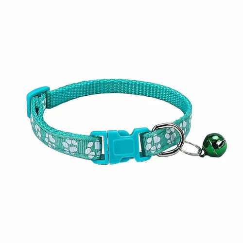 Haustierhalsband mit Glöckchen, Cartoon-Fußabdruck, buntes Hunde-/Welpen-/Katzen-Zubehör, Kätzchenhalsband, verstellbar, Sicherheitsglockenring, Halskette für Haustiere Haustierhalsband mit Glöckchen, Cartoon-Fußabdruck, buntes Hunde-/Welpen-/Katzen-Zubehör, Kätzchenhalsband, verstellbar, Sicherheitsglockenring, Halskette für Haustiere von Optxzn
