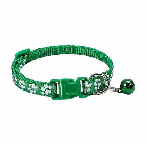 Haustierhalsband mit Glöckchen, Cartoon-Fußabdruck, buntes Hunde-/Welpen-/Katzen-Zubehör, Kätzchenhalsband, verstellbar, Sicherheitsglockenring, Halskette für Haustiere Haustierhalsband mit Glöckchen, Cartoon-Fußabdruck, buntes Hunde-/Welpen-/Katzen-Zubehör, Kätzchenhalsband, verstellbar, Sicherheitsglockenring, Halskette für Haustiere von Optxzn