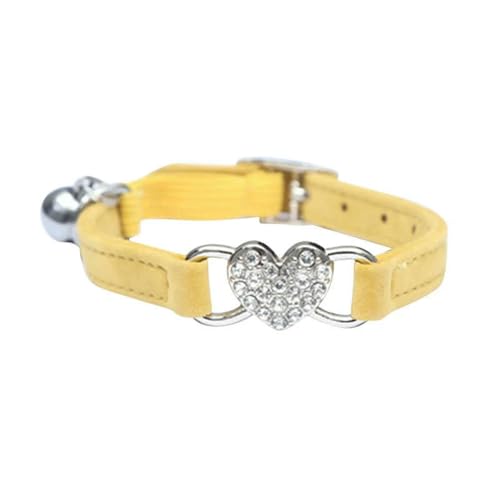 Katzenhalsband mit Herzanhänger und Glöckchen, Sicherheitsgummizug, verstellbar, mit weichem Samtmaterial, 8 Farben, Haustierprodukt, kleines Hundehalsband Katzenhalsband mit Herzanhänger und Glöckchen, Sicherheitsgummizug, verstellbar, mit weichem Samtmaterial, 8 Farben, Haustierprodukt, kleines Hundehalsband von Optxzn