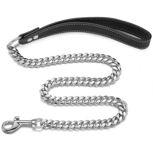 Robustes Hundehalsband aus Edelstahl mit Sicherheitsschnallenverschluss, goldene kubanische Gliederkette, Trainingshalsband für Haustiere, Metallhalskette Robustes Hundehalsband aus Edelstahl mit Sicherheitsschnallenverschluss, goldene kubanische Gliederkette, Trainingshalsband für Haustiere, Metallhalskette von Optxzn