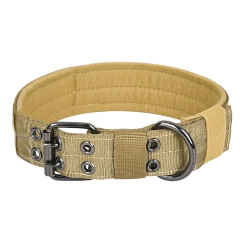 Taktisches Hundehalsband für den Außenbereich, mittelgroß und groß, mit Doppeldornschließe, explosionsgeschütztes Hundehalsband aus Nylon von Optxzn