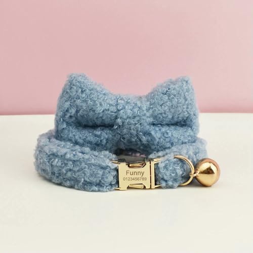 Teddy-Katzenhalsband mit Namensschild und Glöckchenfliege – Personalisierte, individuell gravierte Katzenhalsbänder für Katzen Teddy-Katzenhalsband mit Namensschild und Glöckchenfliege – Personalisierte, individuell gravierte Katzenhalsbänder für Katzen von Optxzn