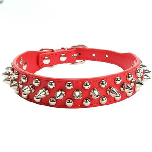 Verstellbares Hundehalsband aus Leder mit Umhängeband, PU-Leder, Punk-Nieten, Spikes, Hundehalsband für kleine Hunde und Katzen 1 Stück Verstellbares Hundehalsband aus Leder mit Umhängeband, PU-Leder, Punk-Nieten, Spikes, Hundehalsband für kleine Hunde und Katzen 1 Stück von Optxzn